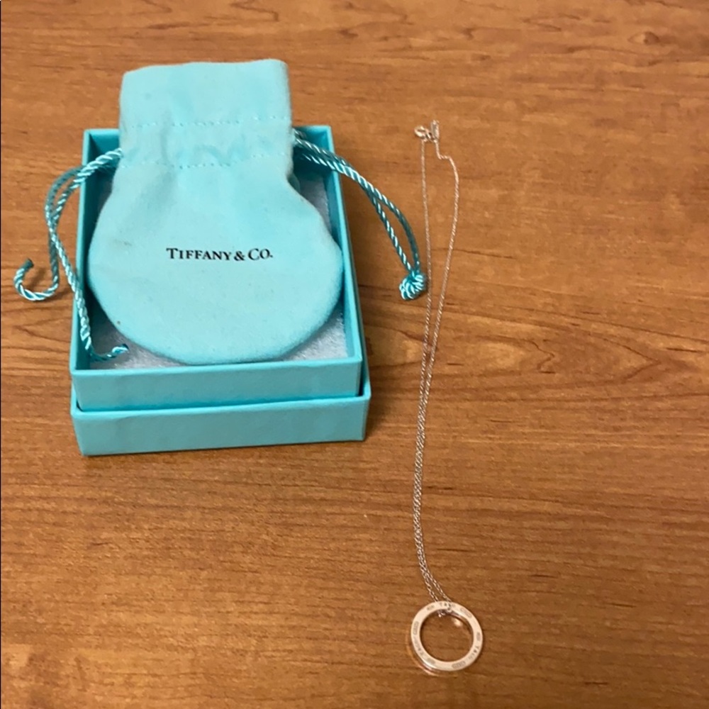 Tiffany & Co 1837 Circle pendant necklace w chain